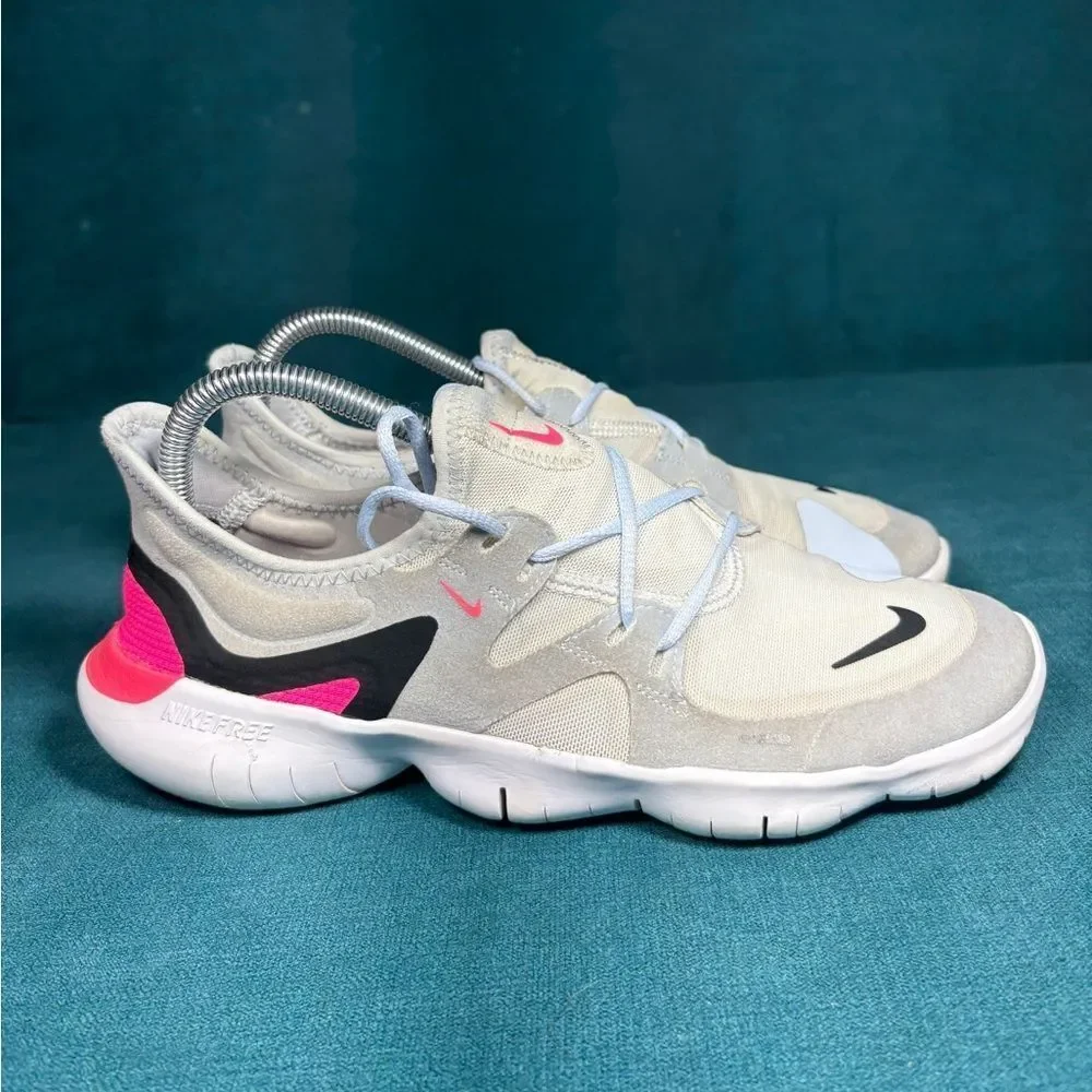 Nike Women’s Free RN 5.0 Shoes White/Black-Half Blue Size 8.5